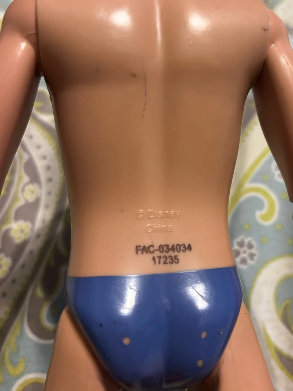 Blonde Female & Brown-Haired Male Fashion Dolls with Blue Swim Briefs